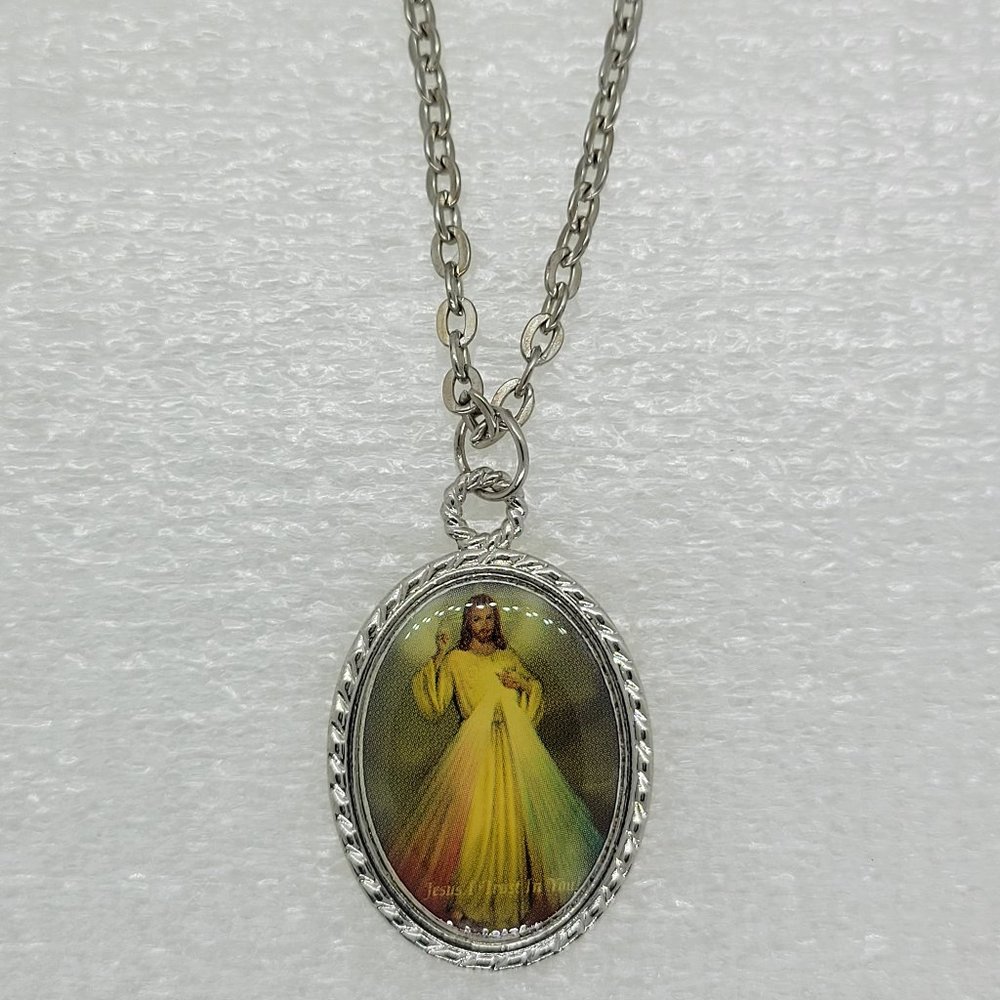 Jesus Pendant Necklace NK_SIL0011